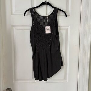 Elegant Black Lace Women's Top